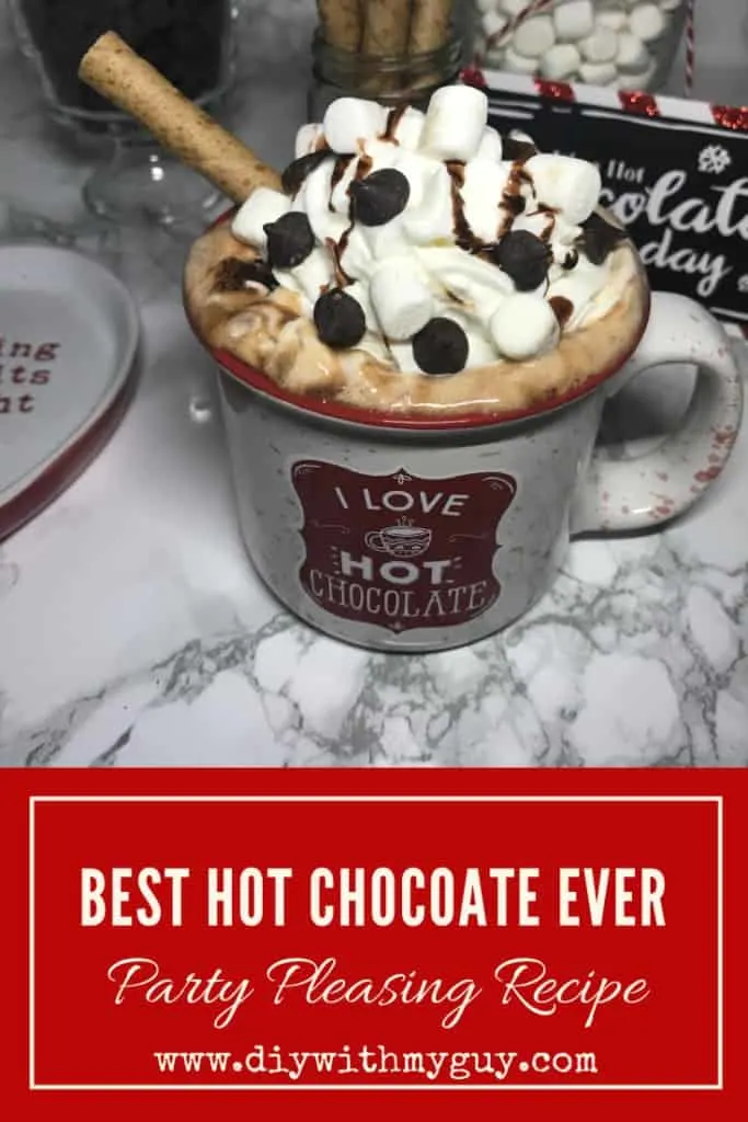 Best hot chocolate recipe made with real chocolate for crowds