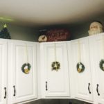 DIY Christmas Mini wreath for kitchen cabinets