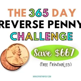 365 Day Penny Challenge Reversed