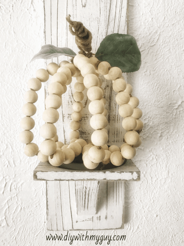 DIY Wood Bead Pumpkin