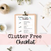 Clutter Free Checklist