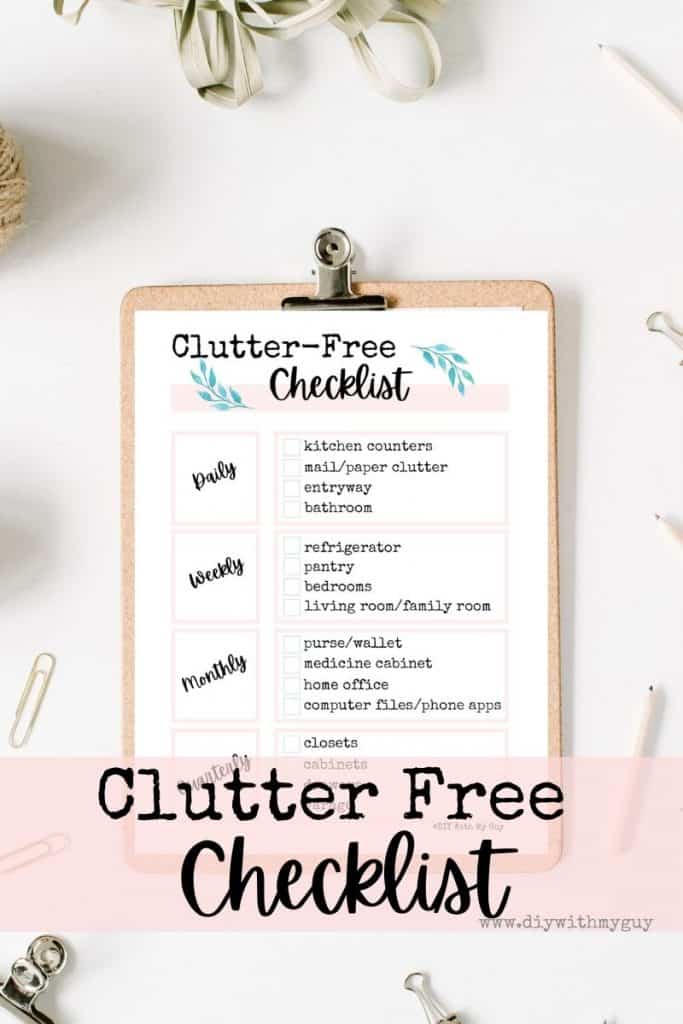Clear The Clutter Checklist