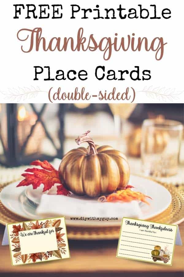 DIY Thanksgiving Place Card Printable