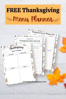 Free Printable Thanksgiving Menu Planner - DIY With My Guy