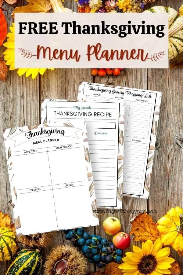 Free Thanksgiving meal planner