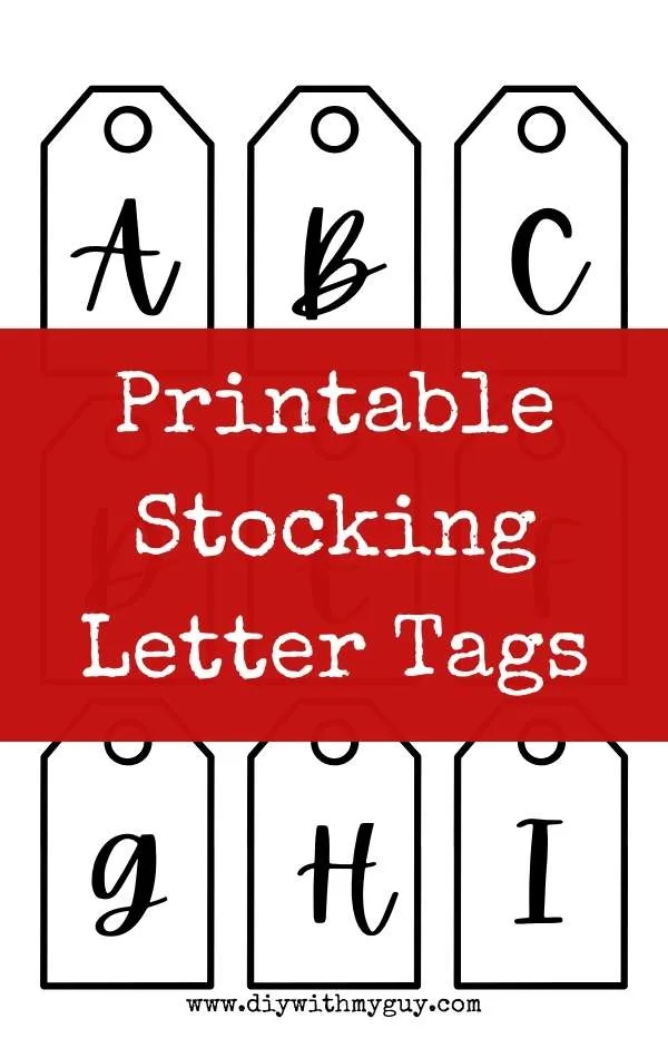 Printable Stocking Letter Tags