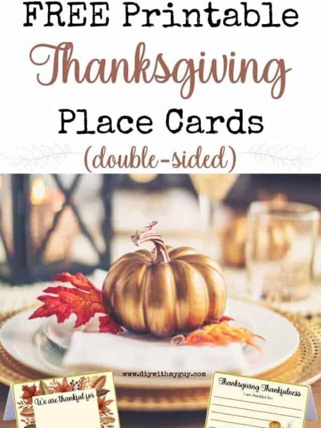 FREE Thanksgiving Printable Place Cards