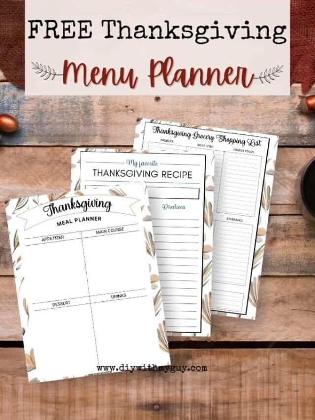 FREE Thanksgiving Menu Planner