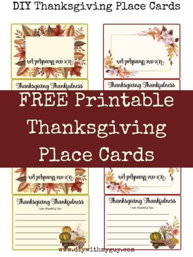 Thanksgiving Place Cards Free Printable