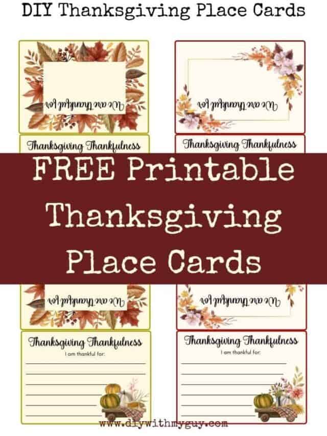 Thanksgiving Place Cards Free Printable
