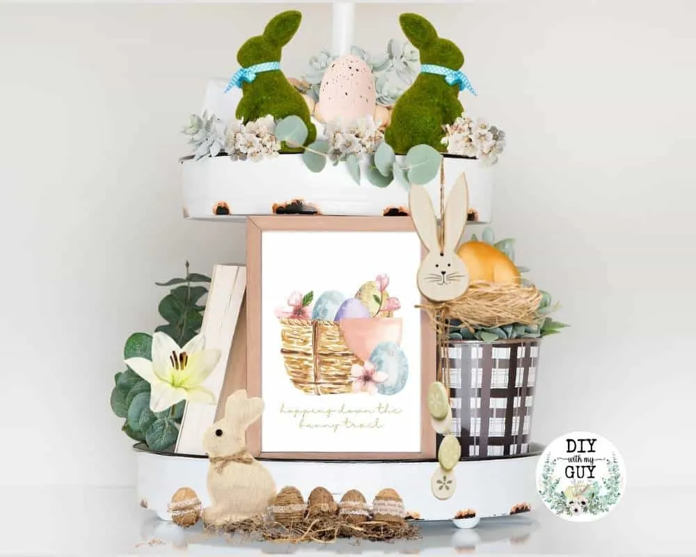 Free Easter decor printable Here comes Peter Cottontail
