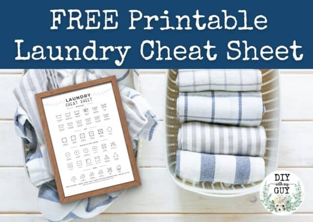 Laundry Symbols Chart: FREE Printable Laundry Cheat Sheet - DIY With My Guy
