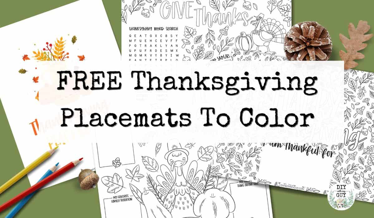  printable thanksgiving placemats