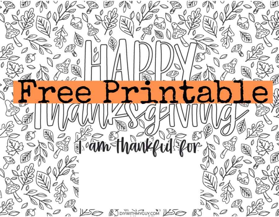 free printable thanksgiving placemats