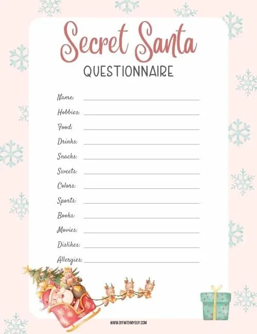 Secret Santa Survey