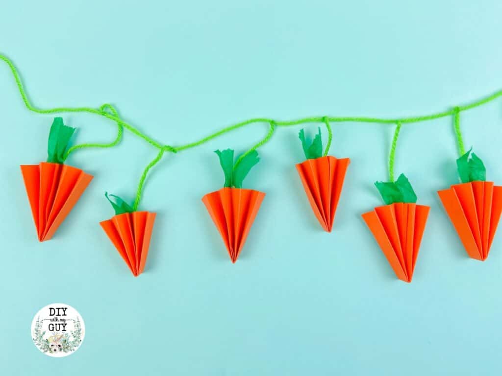 Homemade Carrot Garland For Easter Decor