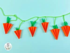 Homemade Carrot Garland For Easter Decor