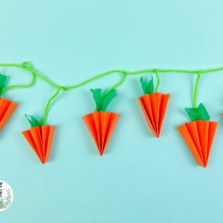Homemade Carrot Garland For Easter Decor