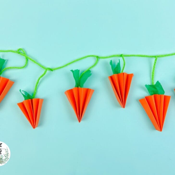 Homemade Carrot Garland For Easter Decor