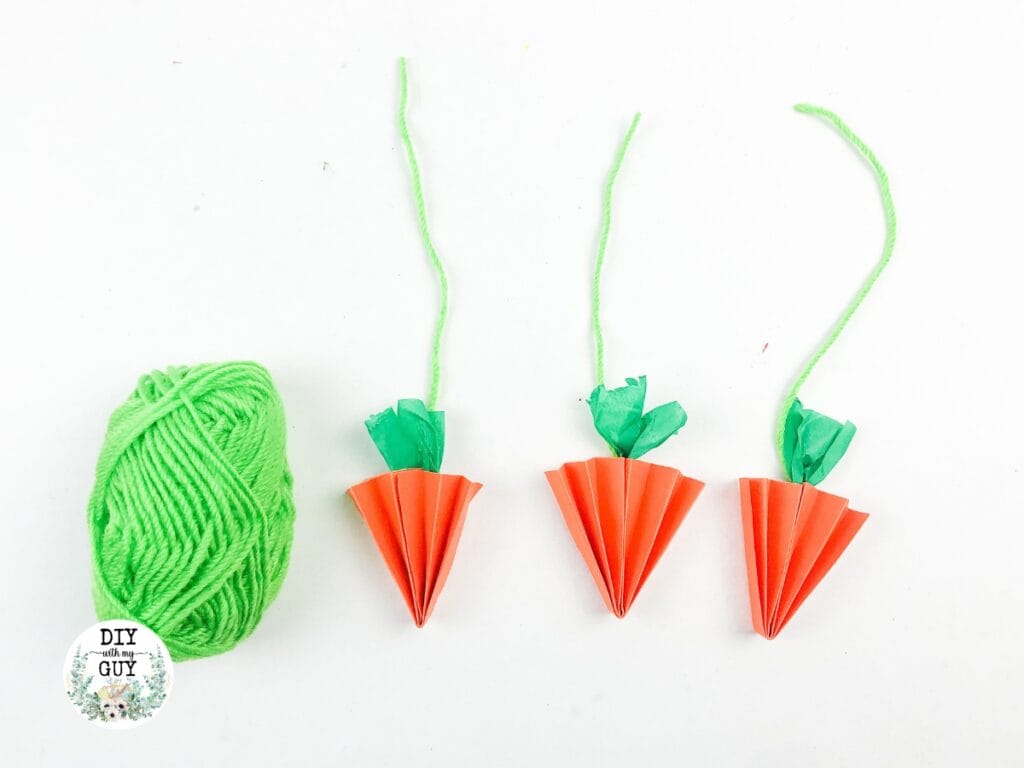 diy carrots for easter garland