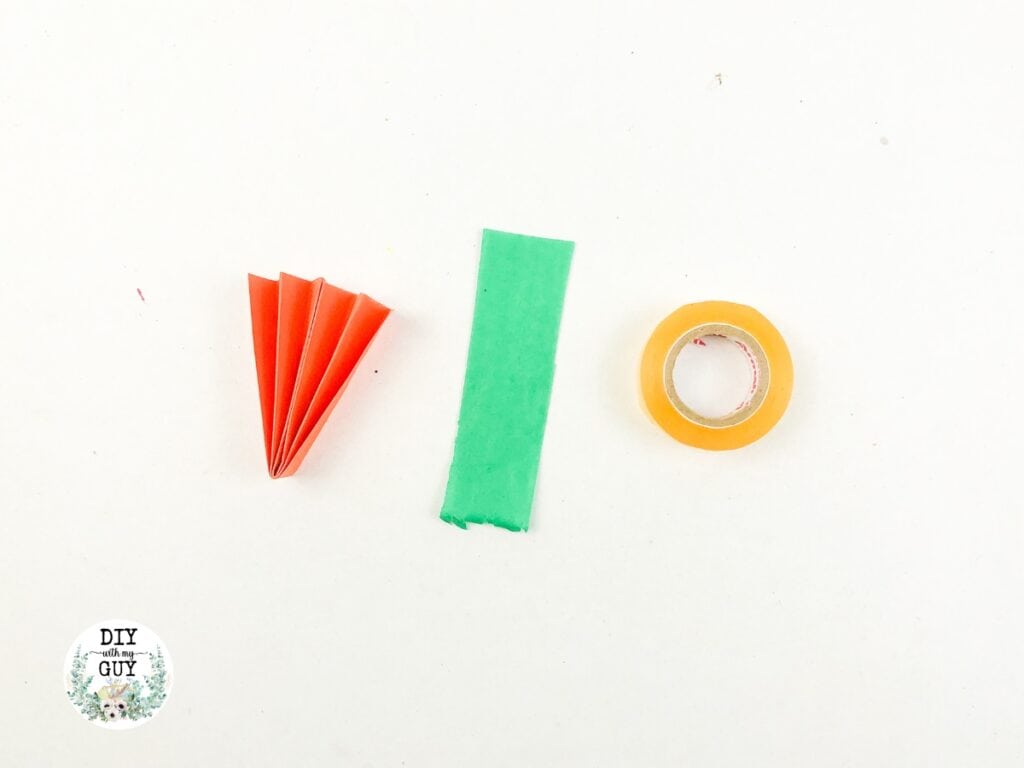 diy carrot and green crepe paper